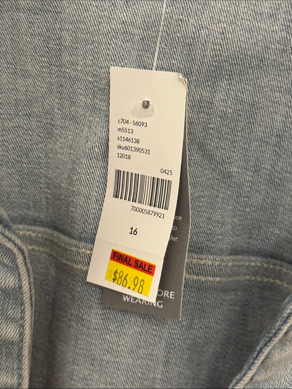 Lane Bryant Light Blue Denim Jacket with White Floral Embroidery - Picture 3 of 15